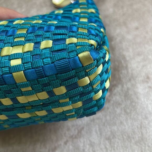 *The Sak* Turquoise and Lime Green Woven Small Handbag in EUC - Picture 11 of 13